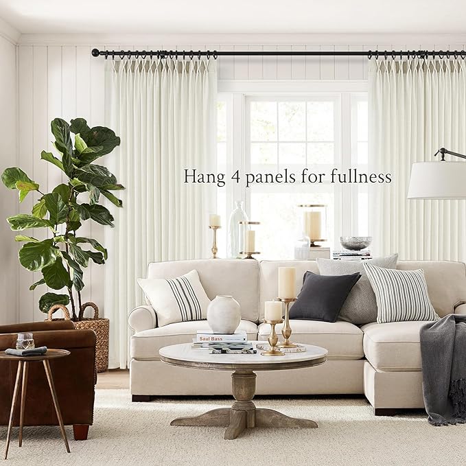 Topfinel Natural Pinch Pleated Linen Curtains 84 Inch Length 2 Panels - Image 6