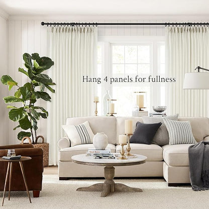 Topfinel Natural Pinch Pleated Linen Curtains 84 Inch Length 2 Panels - Image 6