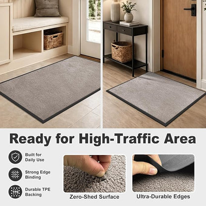 Super Absorbent Front Door Mat, 29.5" x 17", Non-Slip Washable Indoor Doormats - Image 7