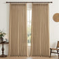 Pinch Pleated Rust Brown Semi Sheer Bedroom Curtains 96 Inches Long 2 Panels Set by PleatedDrapes