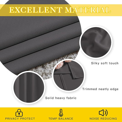 NICETOWN Sliding Door Curtains, Wide Thermal Blackout Patio Door Curtain Panel - Image 5