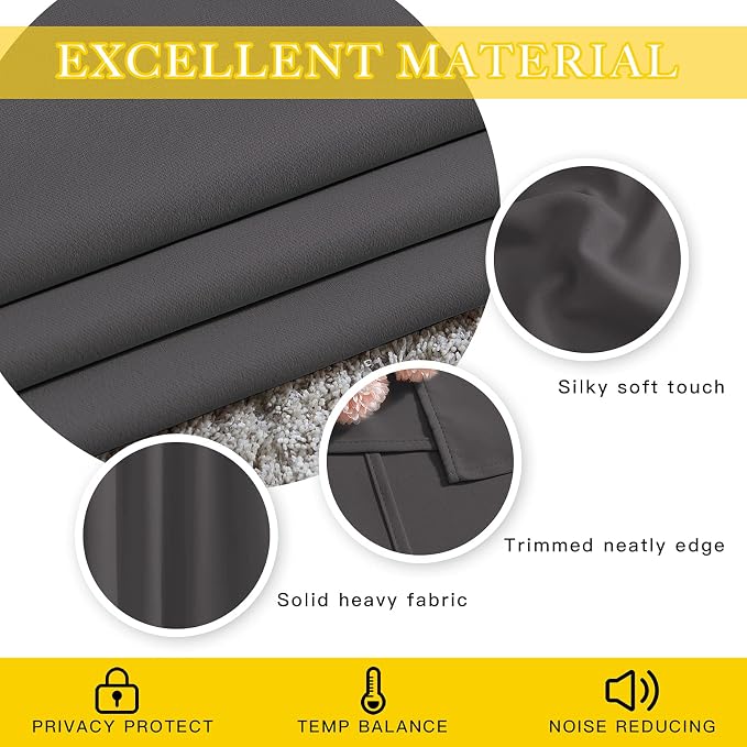 NICETOWN Blackout 118 inch Long Curtain - Image 5