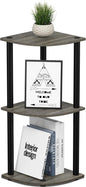 Furinno TURN-N-TUBE Corner Shelf, 3-Tier Corner Bookshelf, Display Storage by Furinno-FitsYourSpaceFitsYourBudget