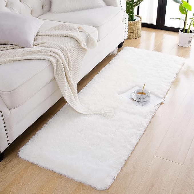 Chicrug Soft Runner Rug for Bedroom Living Room Plush Fluffy Rug 2x10 | Shag - Image 5