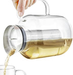 Teabloom Extra-Large Multi-Brew Borosilicate Glass Teapot + Kettle + Pitcher – Steep and Serve Hot Tea, Iced Tea, Cold Brew Tea and Fruit Infused Water – Legacy Tea Maker (51 OZ or 85 OZ)