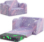 MeMoreCool Glowing Lavender Unicorn Kids Chair, 2-in-1 Convertible Kids Couch by MeMoreCool