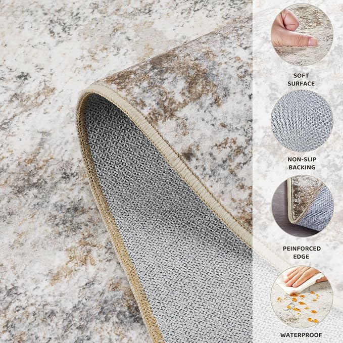 UERMEI 8ft Round Area Rug Living Room Rugs - Image 7