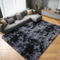 Rugs for Living Room Bedroom, 5x8 Fluffy Tie-Dyed Dark Grey Bedside Area Rug by ONASAR