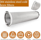 Goaste 3 Pack Cold Brew Coffee Filter for 64oz Wide Mouth Mason Jar, 304 Stainless Steel Strainer with Seal Ring, Coffee Tea Infuser Ultra Fine Mesh for Iced Coffee, Lemonade, Fruit Drinks, Sun Tea