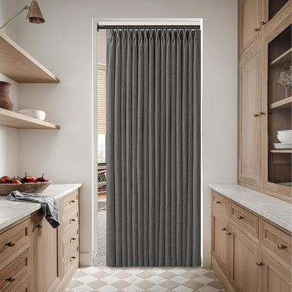Pinch Pleat Modern Charcoal Grey Semi Sheer Thick Linen Curtains 50Wx80L | - Image 7
