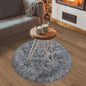 Grey Round Rugs for Bedroom, Fluffy Circle Rug 2 2 Feet for Kids Room, Furry by TENNOLA