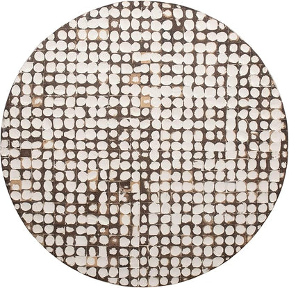 East at Main Round Coffee Table – White Boho Cocktail Table - Image 6