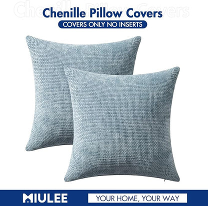 MIULEE Decorative Lumbar Throw Pillow Covers 12x20 Inch Coastal Blue 2 Pack | - Image 7