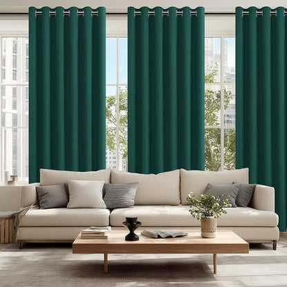 Blackout Curtains for Bedroom, Hunter Green, 70 x 84 Inch, 2 Panels | Thermal - Image 6
