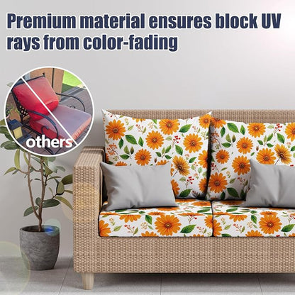 8Pcs Outdoor Cushion Covers, Stretch Patio Furniture Couch Chair Slipcovers | - Image 3