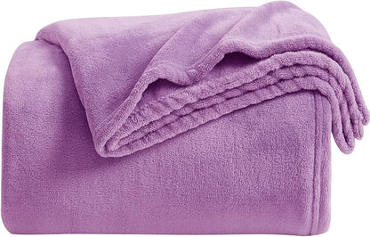 KMUSET Fleece Blanket Throw Size Lilac Lightweight Super Soft Cozy Luxury Bed by COZYBLANKETHappyHomeLife