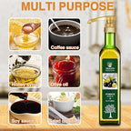 VOISEN 8pc Coffee Syrup Dispenser - 750ml/25.4oz, Great for Home & Coffee Bar Drinking Mixes, Tea, Beverages (Gold)