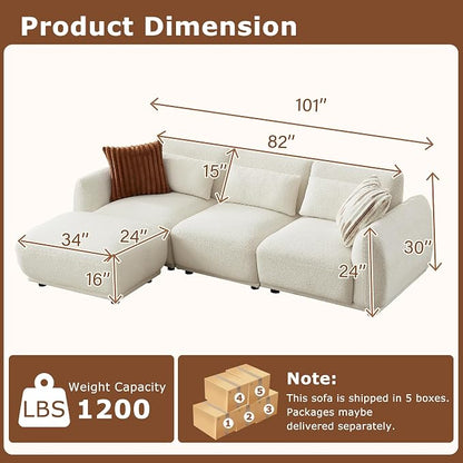 L Shaped Modular Sectional Couch - Image 2