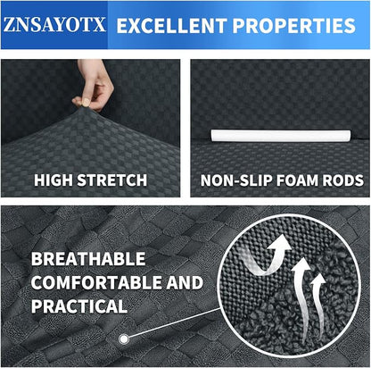 ZNSAYOTX 1 Piece Jacquard Couch Covers - Image 5