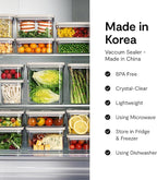 Premium Airtight Food Storage Container. Special Edition Mercury Color 8P/Set. 7pcs Container and Vacuum Sealer. Patented Double Silicone Lining, 100% Leak Proof, BPA-FREE