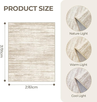 2x3 Rug Non Slip, Small Washable Entryway Rug, Runner - Image 2