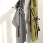 HANEE Kitchen Apron for Women & Men (9 Colors) Linen Cooking Aprons with pocket