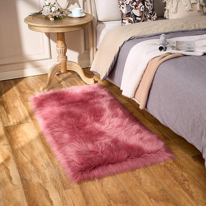 EasyJoy Ultra Soft Fluffy Shaggy Area Rug, 2 x 4 ft Rectangle, Blush Pink | - Image 6