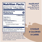Jordan's Skinny Syrups Sugar Free Coffee Syrup, Hazlenut Flavor Drink Mix, Zero Calorie Flavoring for Chai Latte, Protein Shake, Food and More, Gluten Free, Keto Friendly, 25.4 Fl Oz, 1 Pack