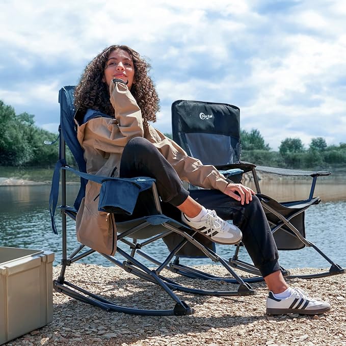 Portal Outdoor Rocking Chair Camping Folding Portable Rocker - Image 2