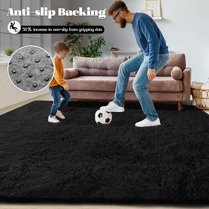 5x7 Area Rug for Living Room: Fluffy Shag Soft Washable Rugs Fuzzy Plush Indoor - Image 8