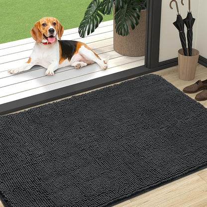 OLANLY Dog Door Mat for Muddy Paws 47x32, Super Absorbent Chenille Mud Mat | by OLANLY