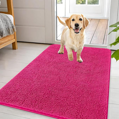 OLANLY Dog Door Mat for Muddy Paws 44x32, Super Absorbent Chenille Mud Mat | by OLANLY