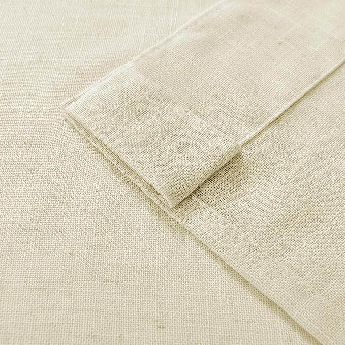 Joydeco Linen Curtains 84 Inch Length 2 Panel Sets, Light Filtering Curtains - Image 7