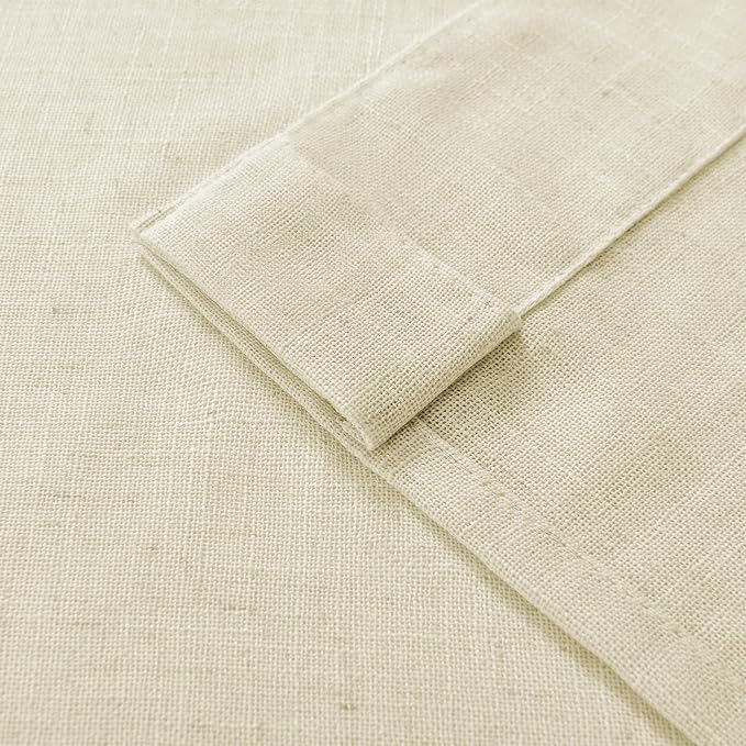 Joydeco Linen Curtains 84 Inch Length 2 Panel Sets, Light Filtering Curtains - Image 7