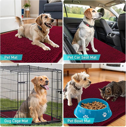 OLANLY Dog Door Mat for Muddy Paws 47x17, Super Absorbent Chenille Mud Mat | - Image 7