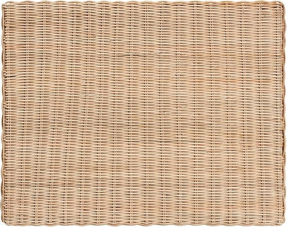 Bali & pari Farica Modern Bohemian Natural Rattan and Mahogany Accent Bench - Image 7