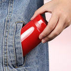 10oz Mini Water Bottle Stainless Steel Thermos Small Flask - Insulated Vacuum, Leak Proof, Keeps Drinks Hot/Cold - Ideal for Coffee, Tea, Water - Red