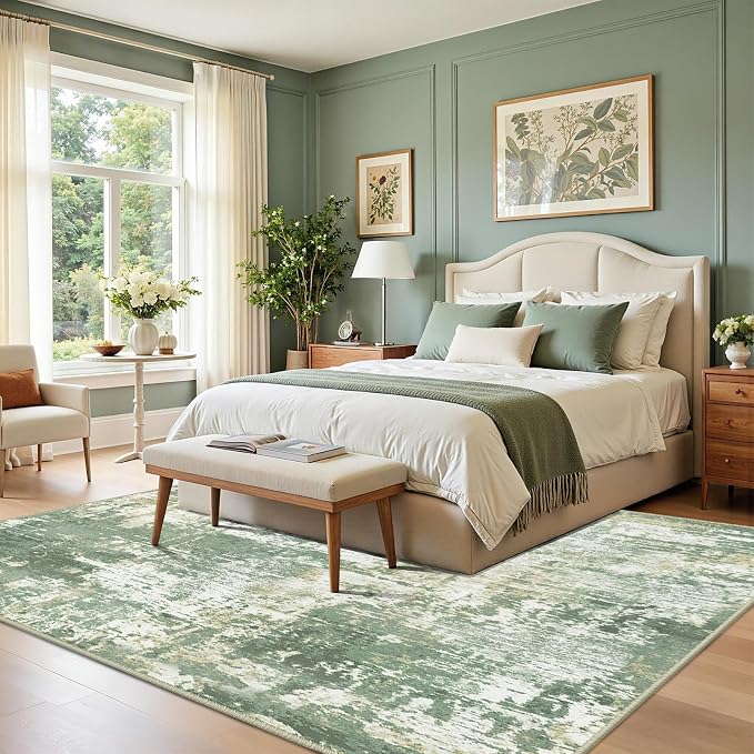 RELEANY Washable 10'x14' Abstract Area Rug - Image 3