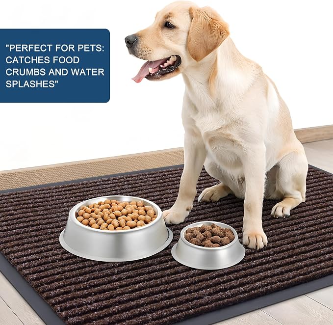 OLANLY Front Door Mat 47x32, Waterproof Heavy-Duty Indoor Outdoor Doormat | Tan - Image 6