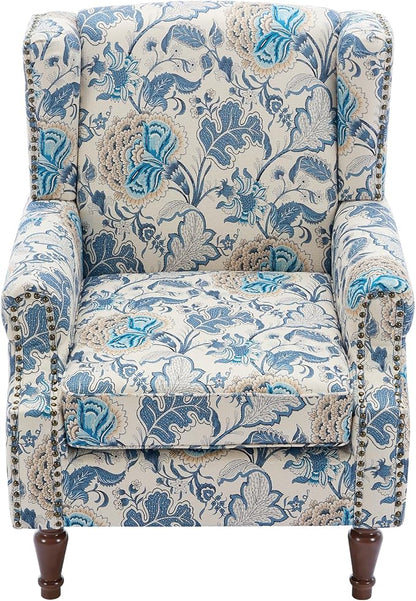 Pia Ricco High Back Floral Accent Chair - Image 6