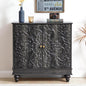 weselon Accent Cabinet with 2 Doors, Classic Carved Storage Sideboard Buffet by WelcometoFurnitureSalon