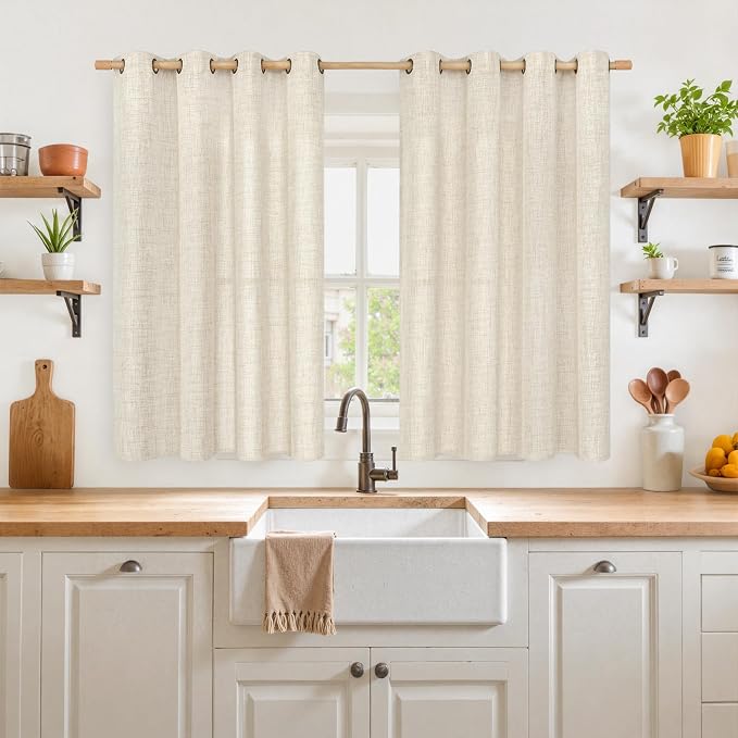 YoungsTex Linen Curtains 54 Inches Long - Image 2