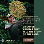 ORFEU - Special Coffee Intense - Drip Sachet - 100% Arabica Coffee, Dark Roast, Aroma of Toasted Caramel & Fruit Jam, Low Acidity, Made In Brazil, Velvety Body - 10 Units, 100g (Pack of 2)