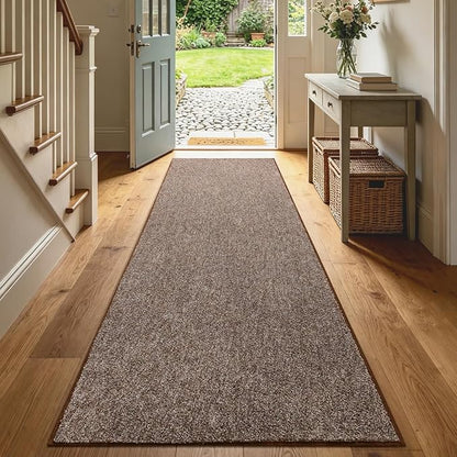 2x6 Coffee/White Runner Rug Washable Non-Slip - Image 2