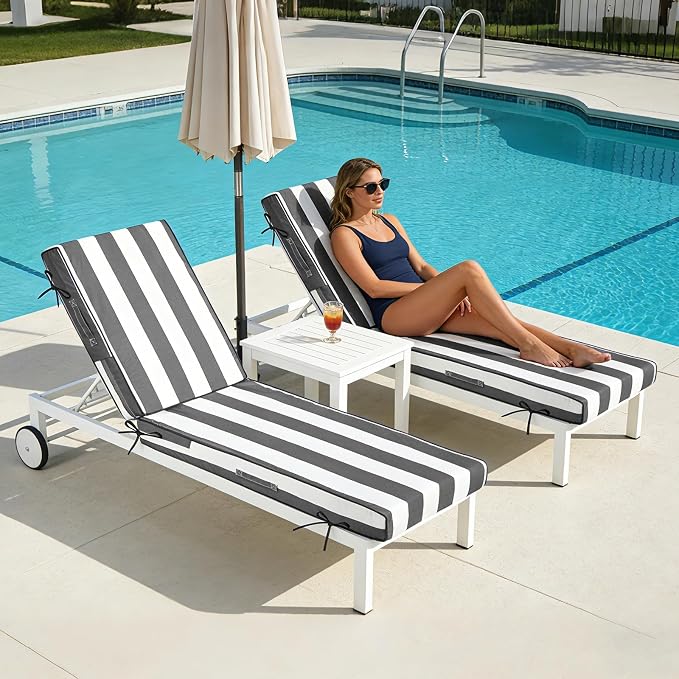 80x26x4in Lounge Cushions for Outdoor Furniture, Outdoor Lounge Chair Cushions - Image 6