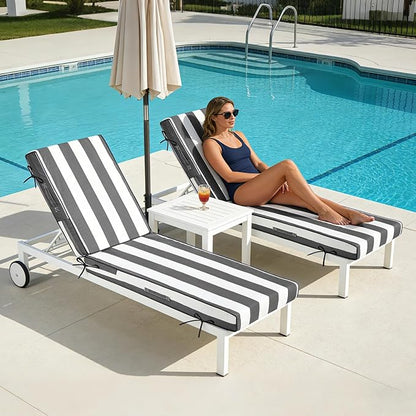 80x26x4in Lounge Cushions for Outdoor Furniture, Outdoor Lounge Chair Cushions - Image 6