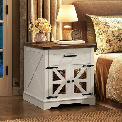 RALGEND White Farmhouse End Table - Image 7