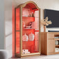IFGET 72" Arched Glass Display Cabinet, Modern Curio Cabinet by IFGETEnrichYourLivingSpace