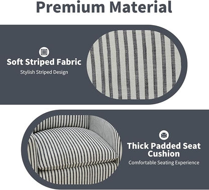 INZOY Swivel Accent Chair Set of 2, Upholstered Square Chair, Swivel Barrel - Image 4