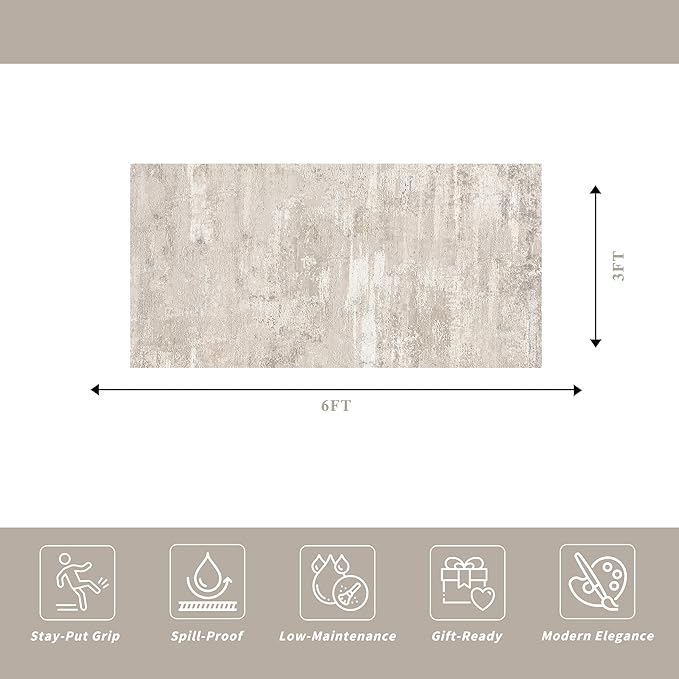 Abstract Kitchen Runner Rug 3x6 - Image 2
